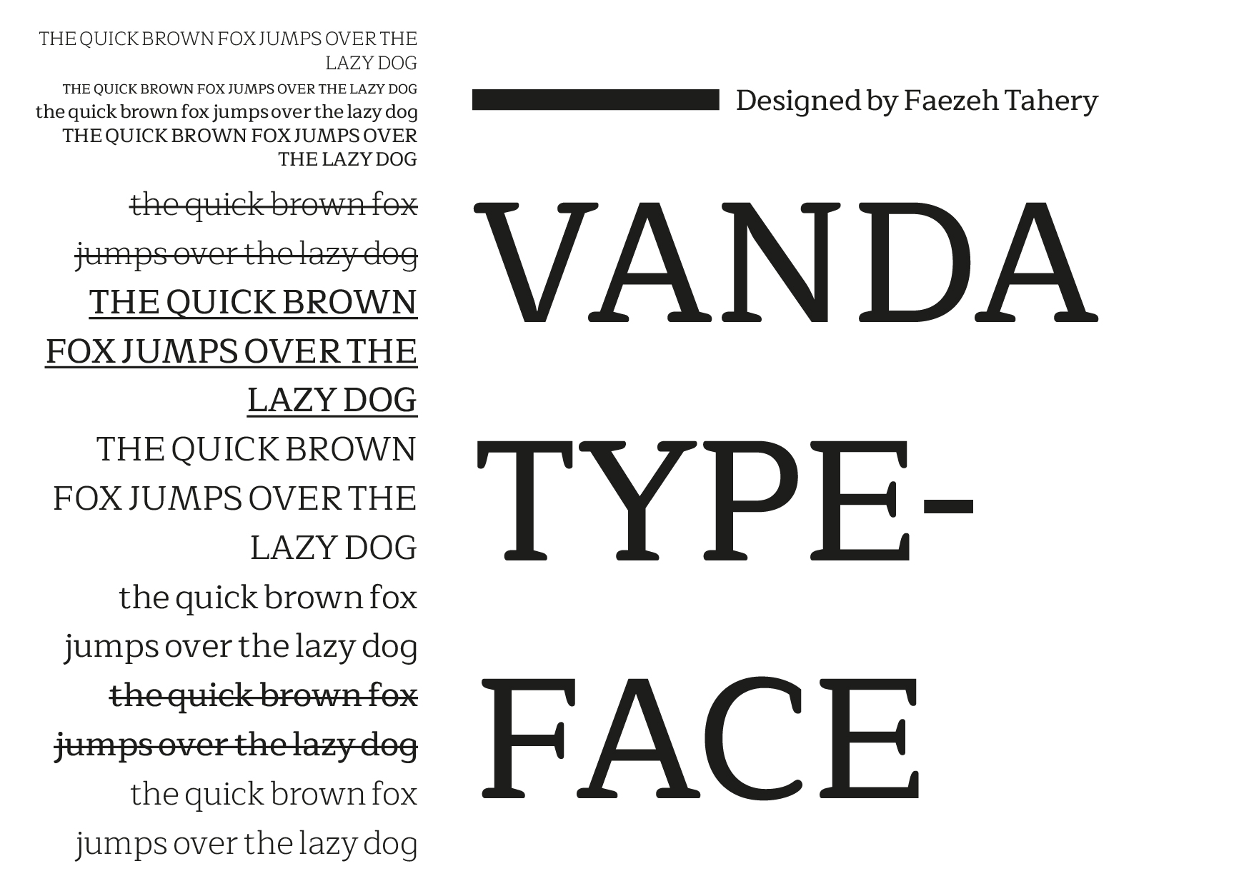 فونت وندا vanda font