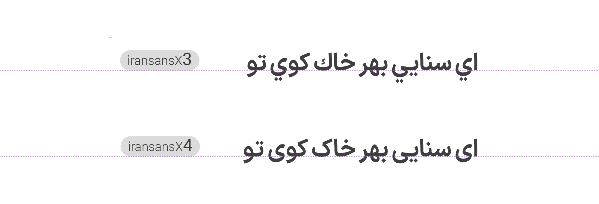 رفع مشکلات گزارش شده و اضافه شدن گلیف&zwnj;های تومان در IRANSansX4