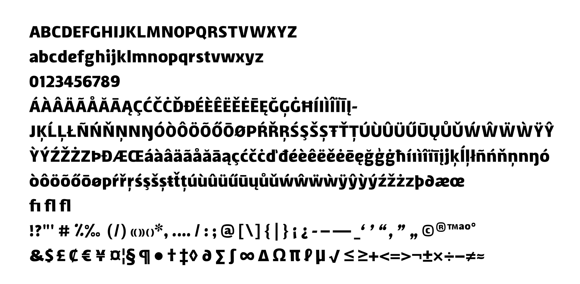 Damavand Multi script specimen 23